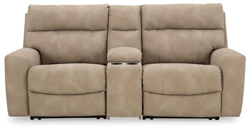 Next-Gen DuraPella Power Reclining Sectional Loveseat with Console - Valley Furniture (Rohnert Park, CA)