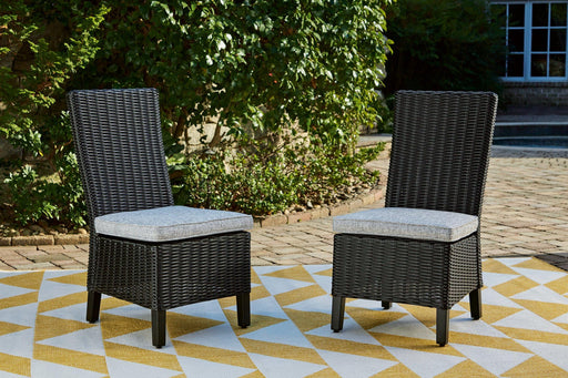 Beachcroft Outdoor Side Chair with Cushion (Set of 2) - Valley Furniture (Rohnert Park, CA)