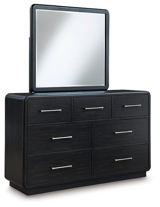 ashley furniture black dresser with mirror Portdown 8 Drawer Dresser and Mirror