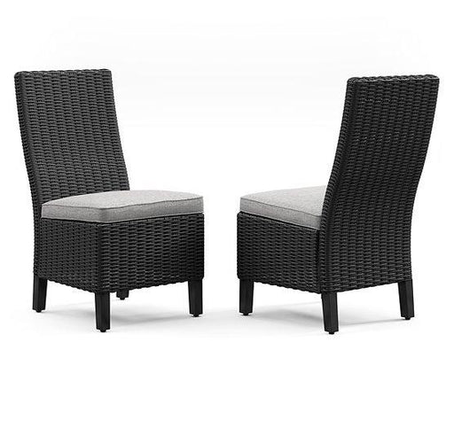 Beachcroft Outdoor Side Chair with Cushion (Set of 2) - Valley Furniture (Rohnert Park, CA)