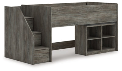 Frandern Loft Bed with Bookcase Storage - Valley Furniture (Rohnert Park, CA)