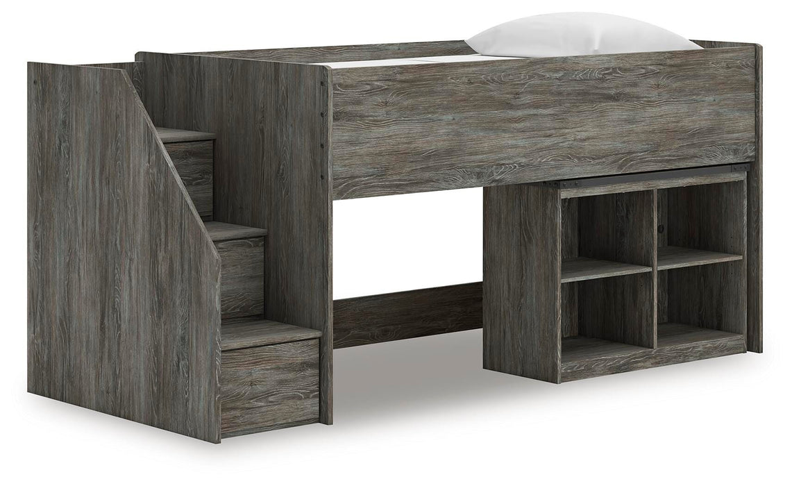 Frandern Loft Bed with Bookcase Storage - Valley Furniture (Rohnert Park, CA)