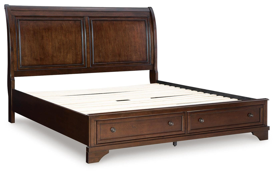 Trellington Sleigh Storage Bed - Valley Furniture (Rohnert Park, CA)