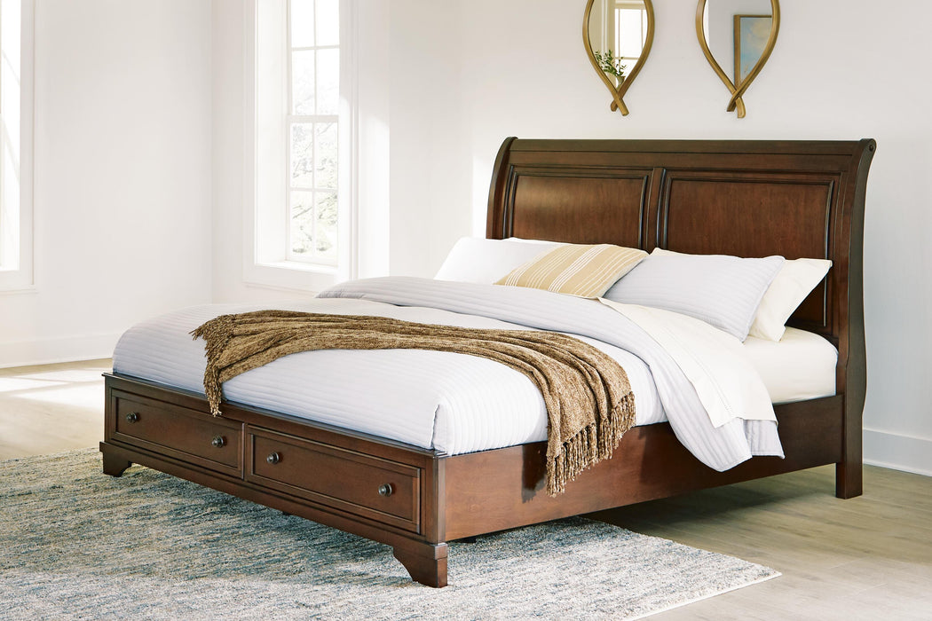 Trellington Sleigh Storage Bed - Valley Furniture (Rohnert Park, CA)