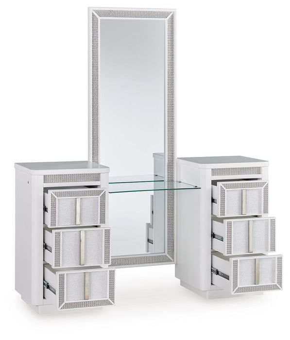 Chalanna Vanity with Mirror - Valley Furniture (Rohnert Park, CA)