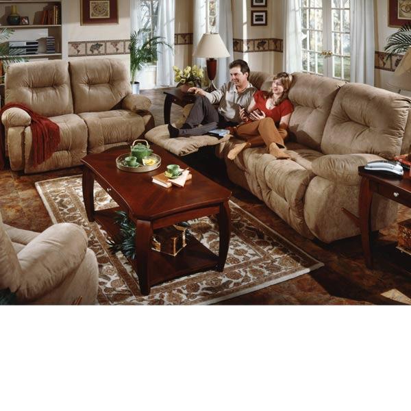 BRINLEY COLLECTION LEATHER POWER RECLINING CONVERSATION SOFA- U700CP4