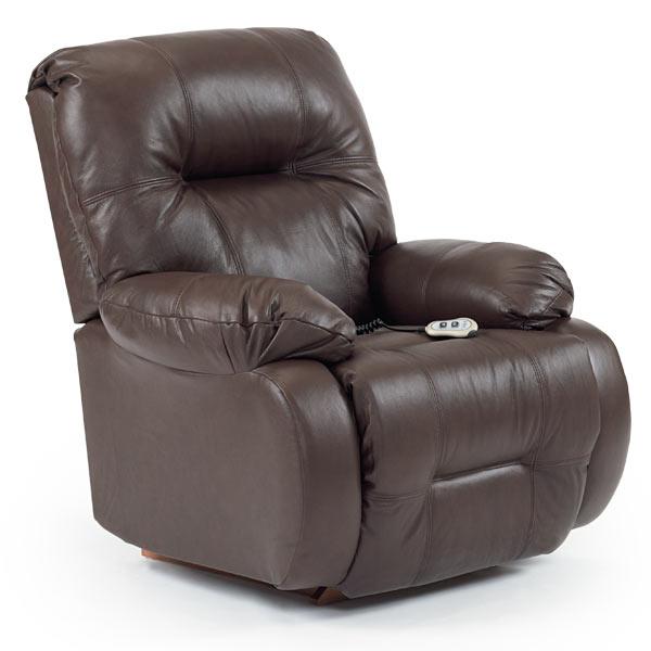 BRINLEY LEATHER SPACE SAVER RECLINER- 8MW84LU