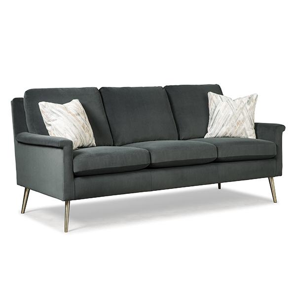 DACEY COLLECTION LEATHER STATIONARY SOFA- S11BGLU