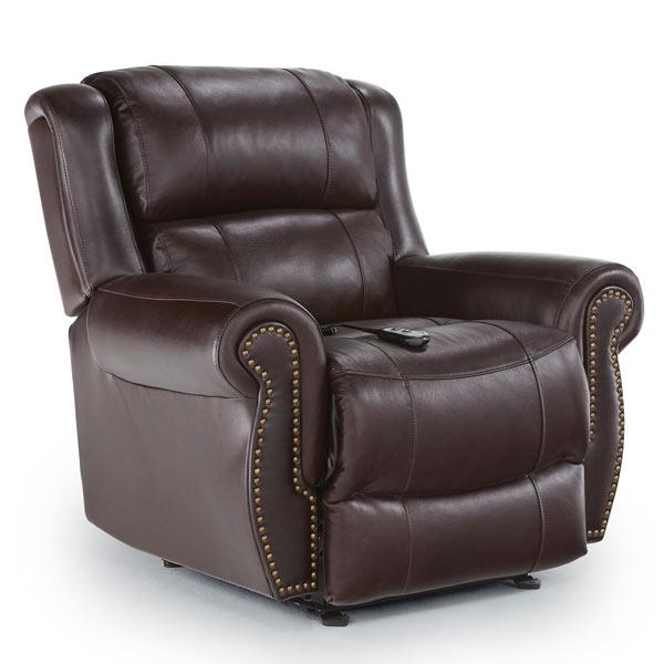 TERRILL LEATHER SPACE SAVER RECLINER- 8N74LU