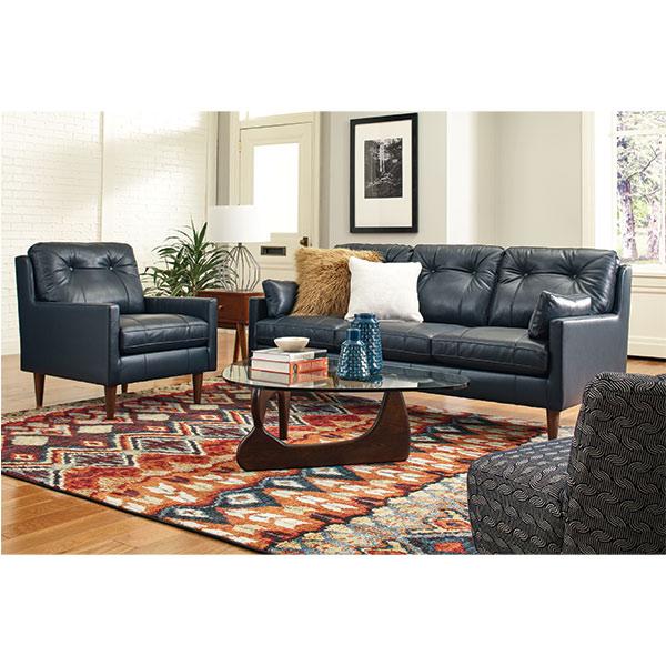 TREVIN COLLECTION STATIONARY SOFA W/2 PILLOWS- S38BN