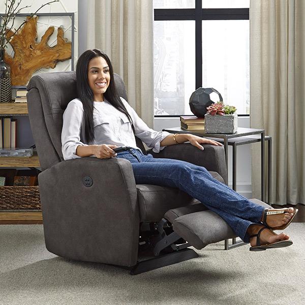 COSTILLA LEATHER POWER HEAD TILT SWIVEL GLIDER RECLINER- 2AZ35LV