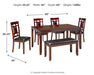 Bennox Dining Table and Chairs with Bench (Set of 6) - Valley Furniture (Rohnert Park, CA)
