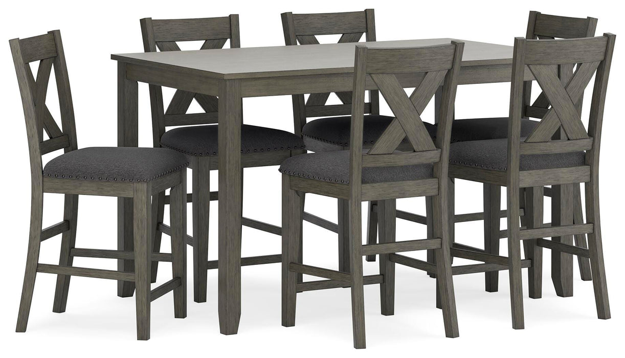 Caitbrook Counter Height Dining Table and Bar Stools (Set of 7) - Valley Furniture (Rohnert Park, CA)