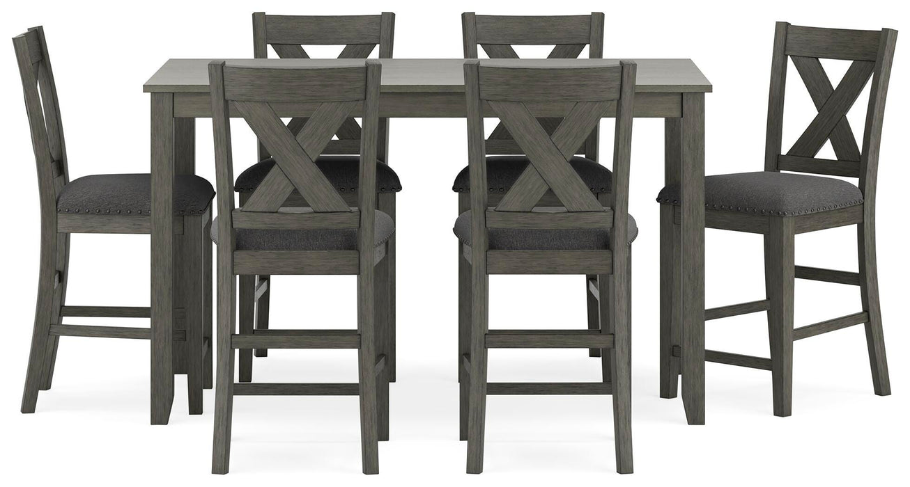 Caitbrook Counter Height Dining Table and Bar Stools (Set of 7) - Valley Furniture (Rohnert Park, CA)