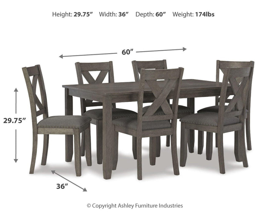 Caitbrook Dining Table and Chairs (Set of 7) - Valley Furniture (Rohnert Park, CA)