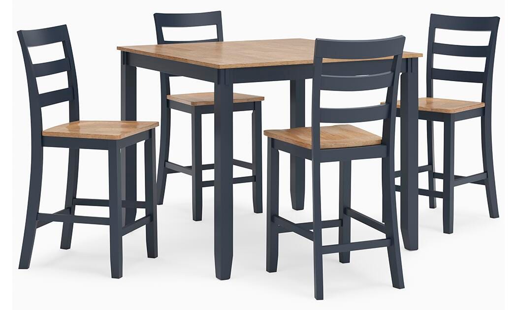 Gesthaven Counter Height Dining Table and 4 Barstools (Set of 5) - Valley Furniture (Rohnert Park, CA)