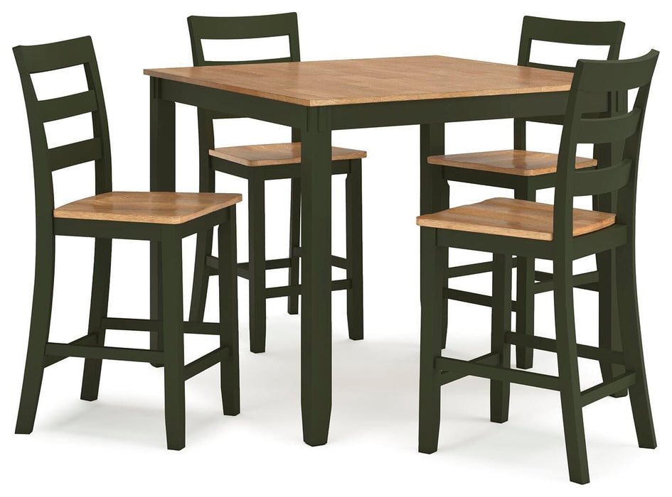 Gesthaven Counter Height Dining Table and 4 Barstools (Set of 5) - Valley Furniture (Rohnert Park, CA)