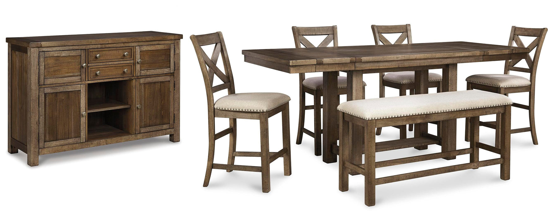 Moriville Counter Height Dining Set - Valley Furniture (Rohnert Park, CA)