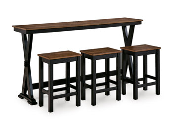 Wildenauer Counter Height Dining Table and 3 Barstools Set - Valley Furniture (Rohnert Park, CA)