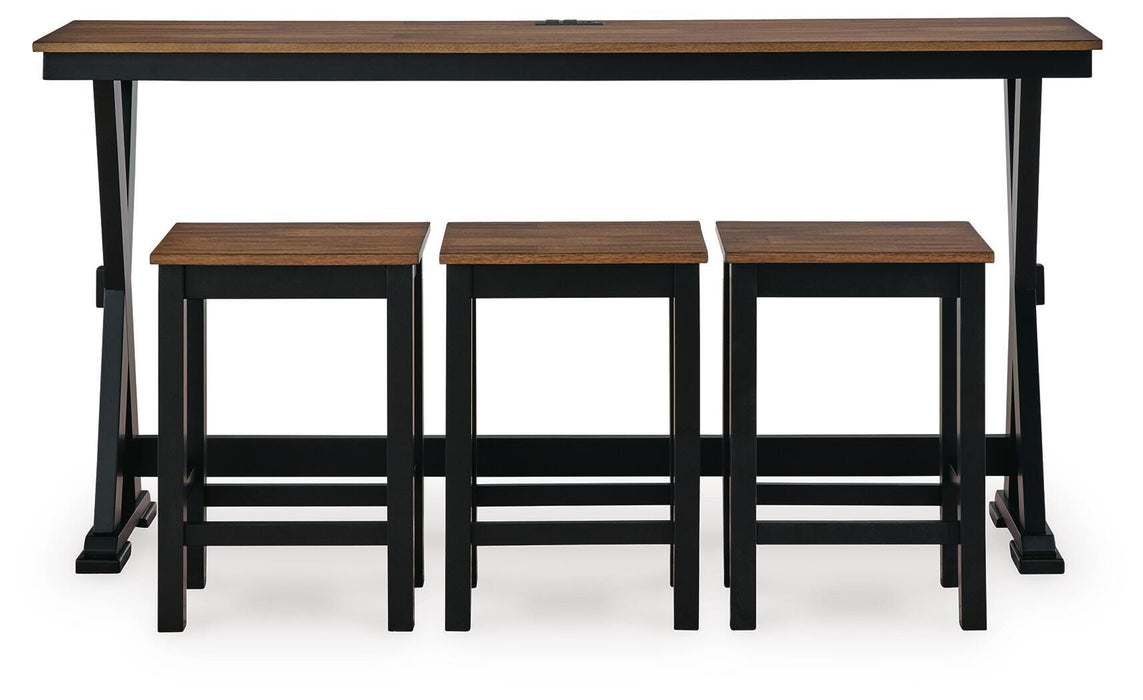 Wildenauer Counter Height Dining Table and 3 Barstools Set - Valley Furniture (Rohnert Park, CA)