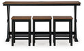 Wildenauer Counter Height Dining Table and 3 Barstools Set - Valley Furniture (Rohnert Park, CA)