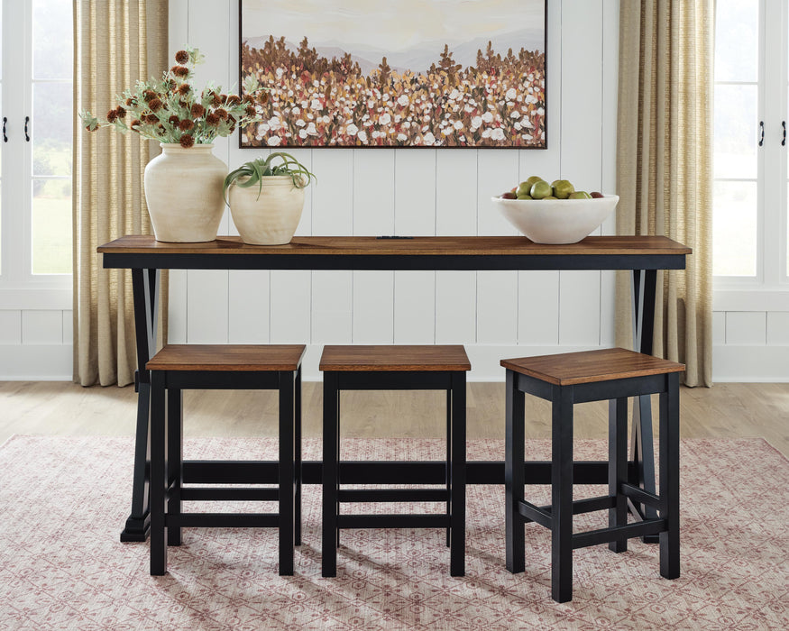 Wildenauer Counter Height Dining Table and 3 Barstools Set - Valley Furniture (Rohnert Park, CA)