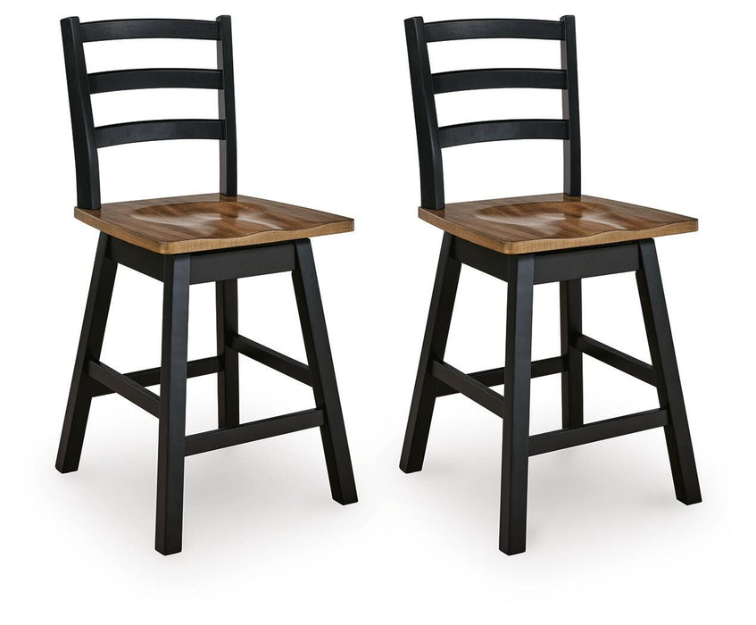 Wildenauer Counter Height Swivel Barstool - Valley Furniture (Rohnert Park, CA)