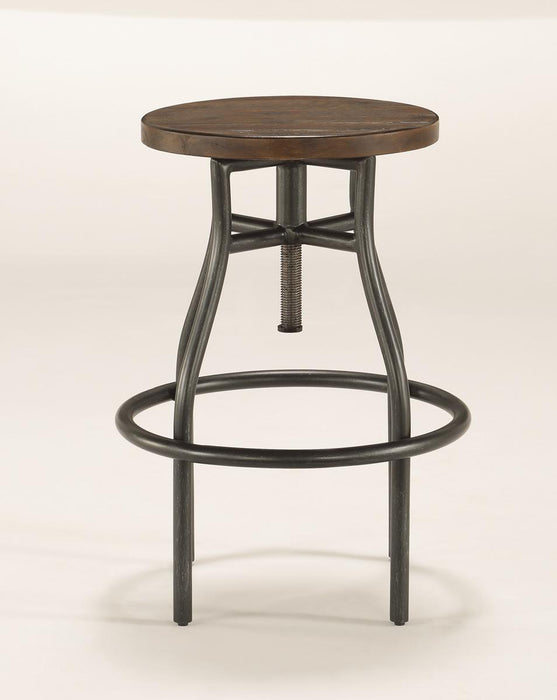 Flexsteel Carpenter Stool in Rustic Brown