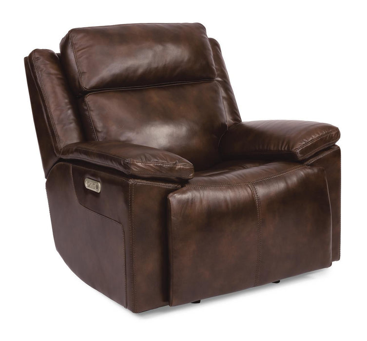 Flexsteel Latitudes Chance Leather Power Gliding Recliner w/Power Headrest