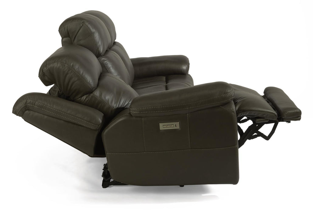 Flexsteel Elijah Power Reclining Sofa with Power Headrests & Lumbar