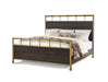 Flexsteel Wynwood Cologne Queen Metal Panel Bed in Dark Brown image