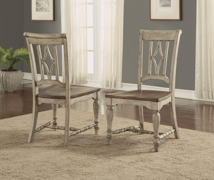 Flexsteel Wynwood Plymouth Wooden Side Chair (Set of 2) in Gray