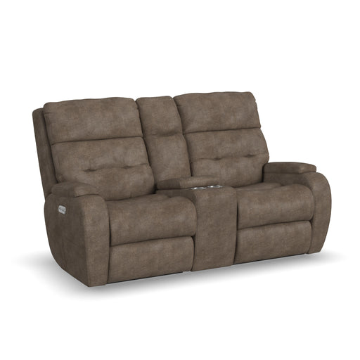 Strait B3906-601H Power Reclining Loveseat with Console & Power Headrests image