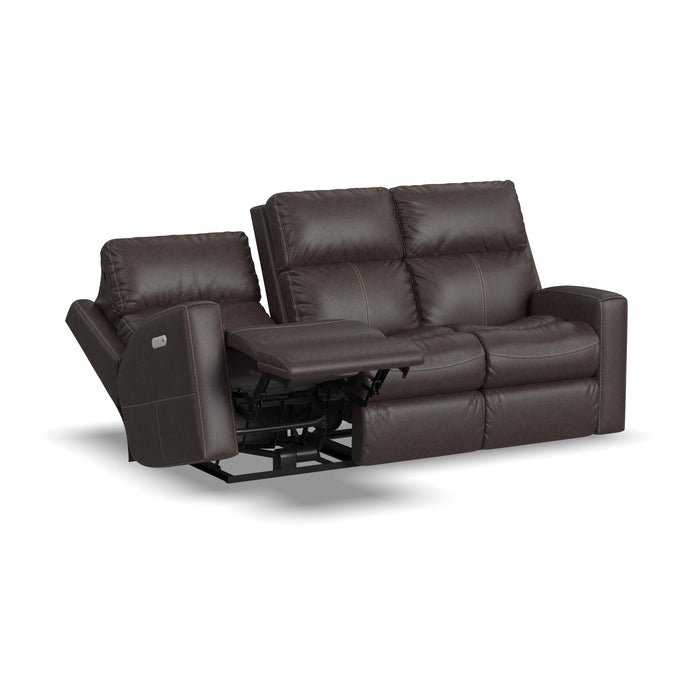 Score B3805-62L Power Reclining Sofa with Power Headrests & Lumbar