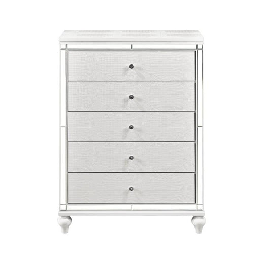 Homelegance Alonza 5 Drawer Chest in White 1845-9 image