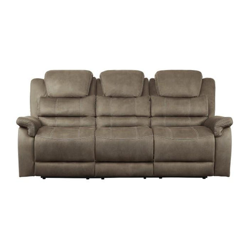 Homelegance Furniture Shola Double Reclining Loveseat in Chocolate image
