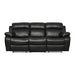 Homelegance Furniture Marille Double Reclining Sofa in Black image