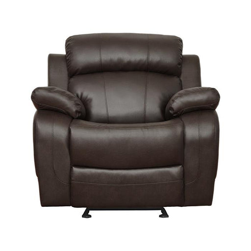 Homelegance Furniture Marille Double Glider Reclining Chair in Brown image