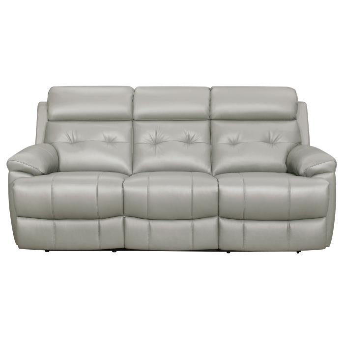 Homelegance Furniture Lambent Double Reclining Sofa in Silver Gray image