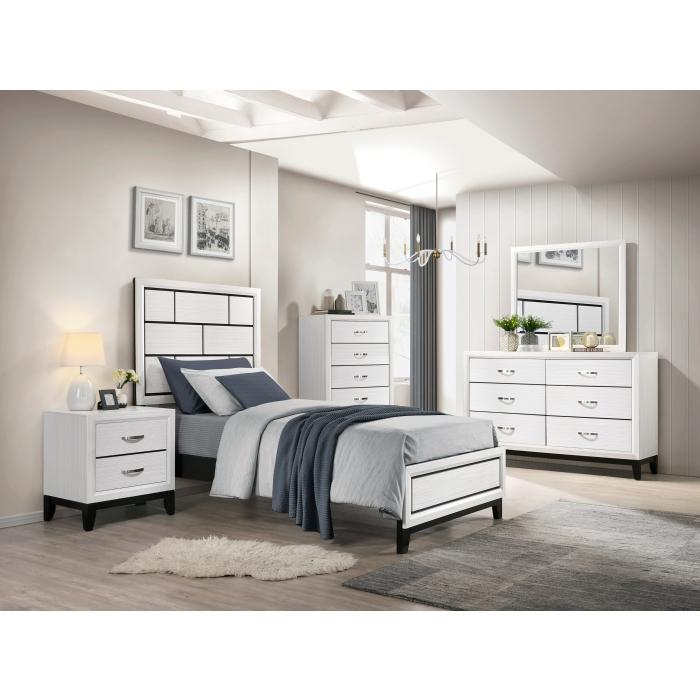 1645WHT-1*-Youth (2) Twin Bed