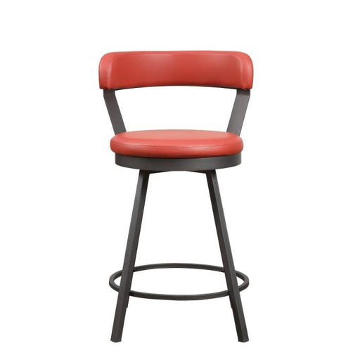 5566-24RD - Swivel Counter Height Chair, Red image