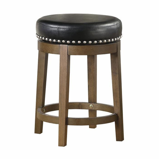5681BLK-24 - Round Swivel Counter Height Stool, Black image