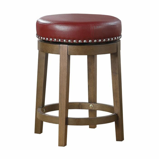 5681RED-24 - Round Swivel Counter Height Stool, Red image