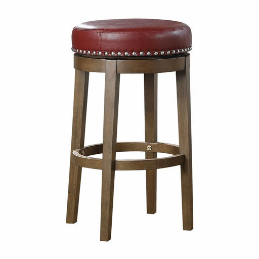 5681RED-29 - Round Swivel Pub Height Stool, Red image
