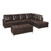 8378BRW*3 - (3)3-Piece Sectional with Right Chaise and Ottoman image
