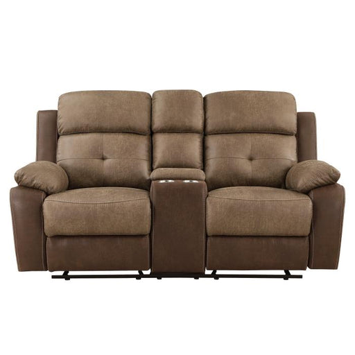 8599BR-2 - Double Glider Reclining Love Seat with Center Console image