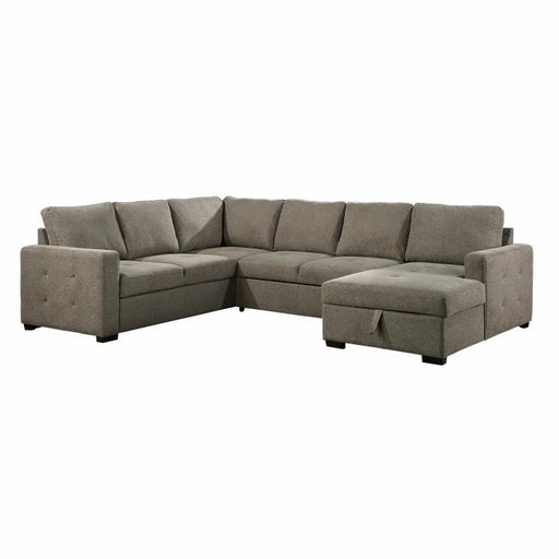9206BR*33LRC - (3/3)3-Piece Sectional with Pull-out Bed and Right Chaise with Hidden Storage image