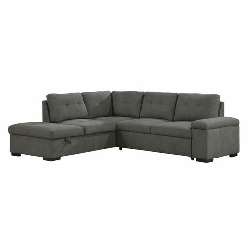 9390DG*2LC2R - (2)2-Piece Sectional with Pull-out Bed and Left Chaise with Storage Ottoman image