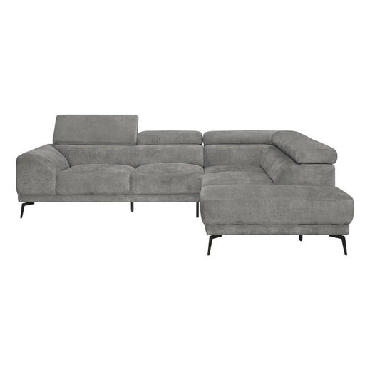 9409GRY*SC - (2)2-Piece Sectional with Adjustable Headrests and Right Chaise image