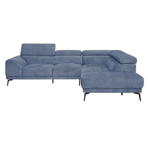 9409BUE*SC - (2)2-Piece Sectional with Adjustable Headrests and Right Chaise image
